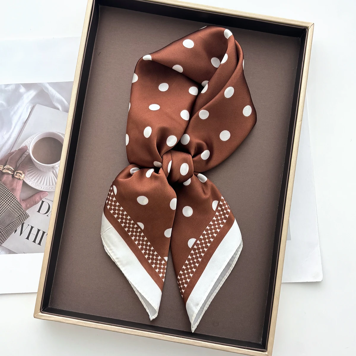 Silk Scarf Square - Women Elegant Soft Satin Square Scarf