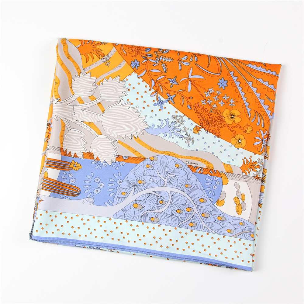 Manual Hand Rolled Twill Silk  - Silk Scarf Square 评论和价格