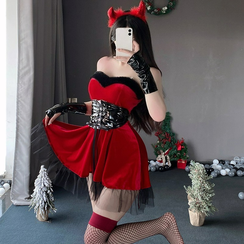 Red Devil Women Cosplay Costum - Women'S Red Accessories 评论和价格