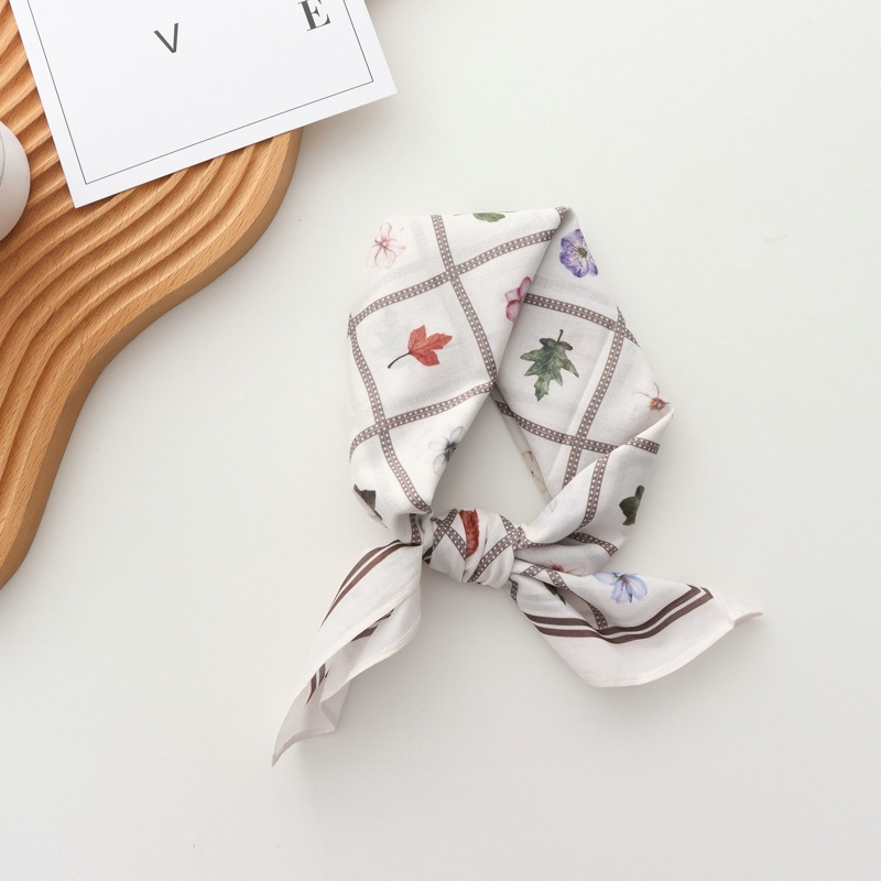 100% Cotton Printed Versatile  - Silk Scarf Square 评论和价格