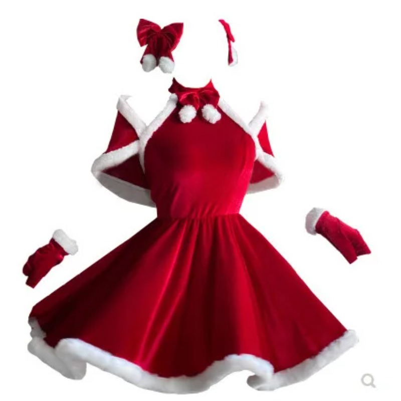 Christmas Cosplay Costume Dres - Women'S Red Accessories 评论和价格