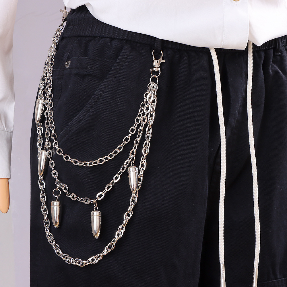 Layered Punk Spike Chains On T - Women'S Emo Accessories 评论和价格