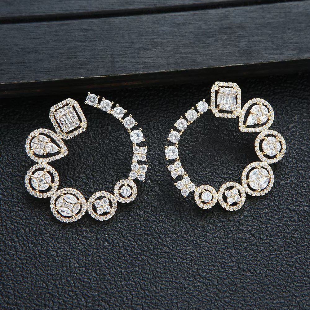 Luxury Round Stud Earrings For - Women Accessories Dubai 评论和价格