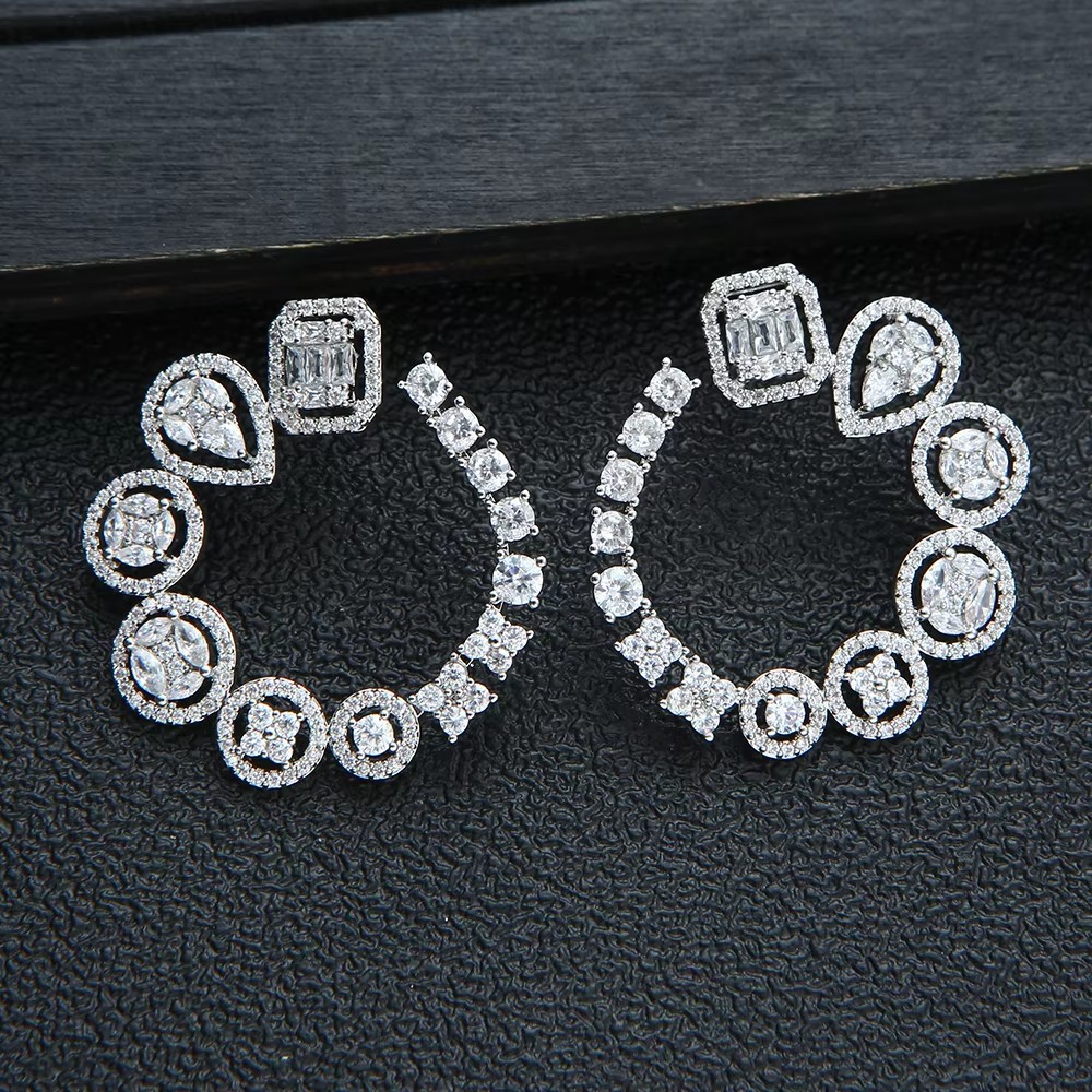 Luxury Round Stud Earrings For - Women Accessories Dubai 评论和价格