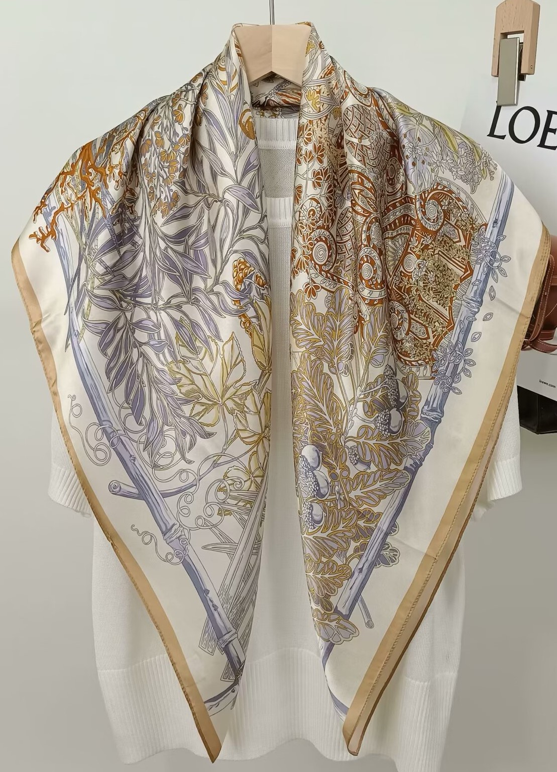 90CM Mulberry Silk Printed Squ - Silk Scarf Square 评论和价格
