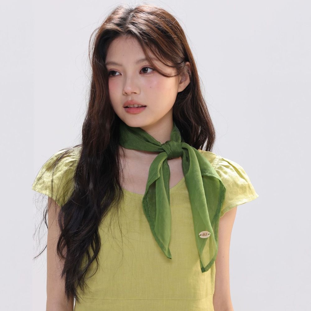 Retro Solid Color Small Square - Silk Scarf Square 评论和价格