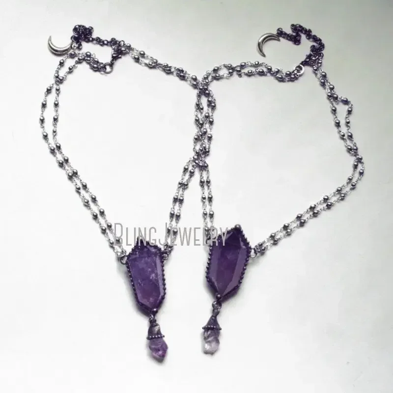 10pcs Amethyst Crystal Necklac - Women'S Emo Accessories 评论和价格